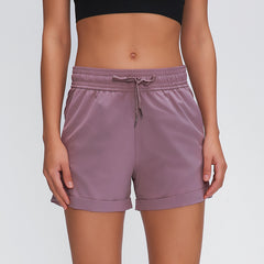 Solid color yoga shorts