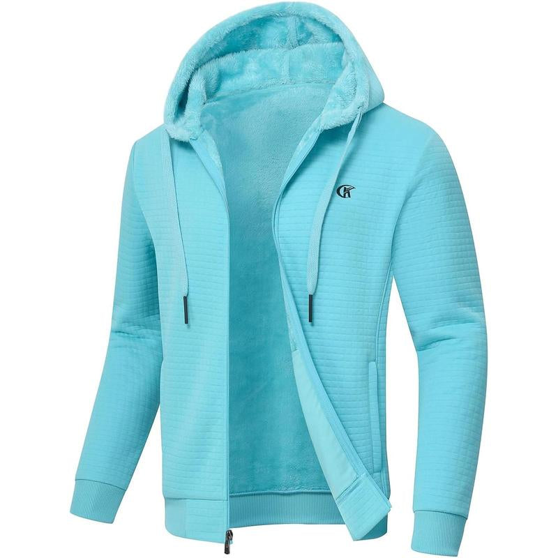 Men'S High-Quality Zip up Hoodie - a Heavyweight Fleece Sweatshirt Jacket with Sherpa Lining, Specially Designed for Winter to Keep You Warm and Cozy, a Perfect Outerwear Coat Plaid Hoodie