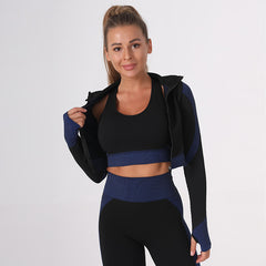 Exercise Workout Outfit Tight Quick-drying Waist Yoga Clothes Three-piece Suit