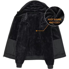 Men'S High-Quality Zip up Hoodie - a Heavyweight Fleece Sweatshirt Jacket with Sherpa Lining, Specially Designed for Winter to Keep You Warm and Cozy, a Perfect Outerwear Coat Plaid Hoodie